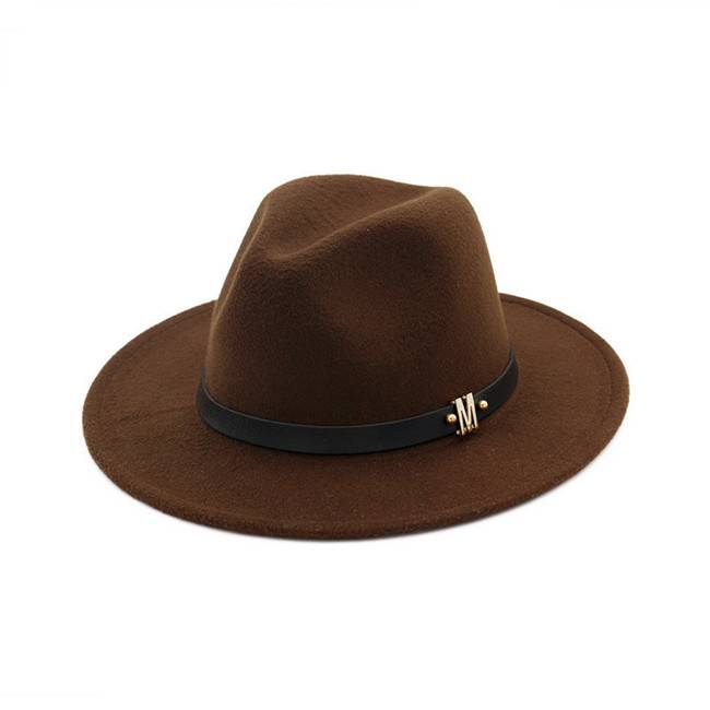 thumbnail interactive-video image 1 of Classic Solid Color Felt Fedora Hat, Wide Brim Dress Panama Trilby For Men & Women (Unisex, One Size) 1 of 3